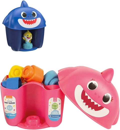 Clementoni Clemmy Baby Shark soft blocks with figurine in a bucket - 1 piece