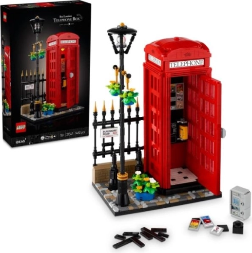 LEGO Ideas raudona Londono telefono būdelė 21347