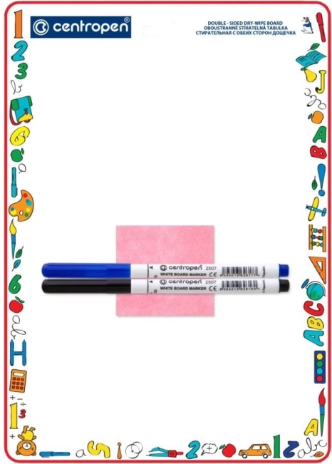 Centropen erasable board A4 double-sided with markers