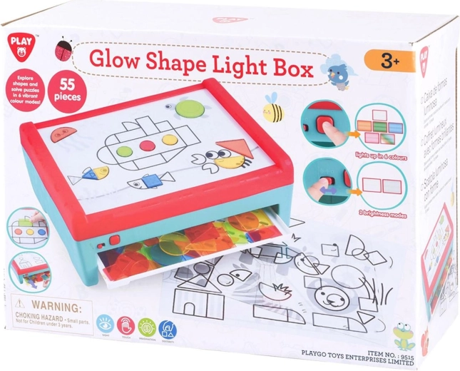 Light-Up Drawing Board with Shapes 34 × 25 cm