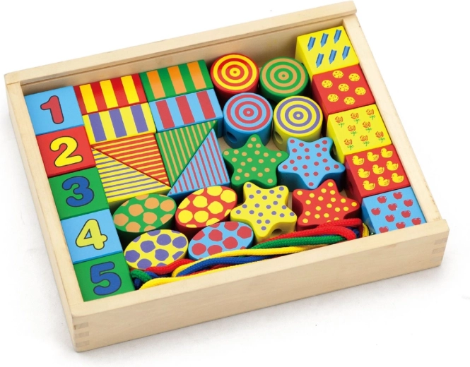 VIGA wooden lacing set for children