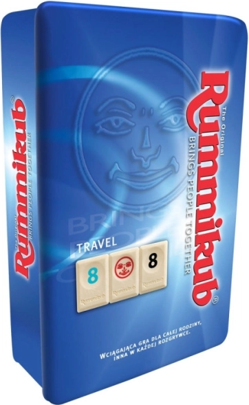 Rummikub Travel Tin – kelioninė šeimos žaidimo metalinė versija
