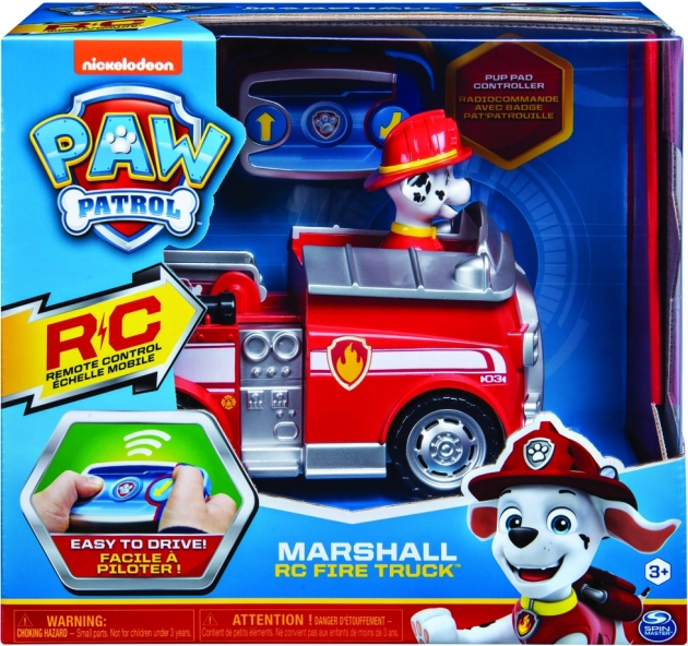 Paw Patrol nuotolinio valdymo gaisrinis automobilis Marshall su figurėle