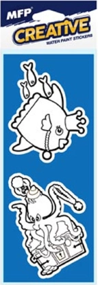 Piešimas vandeniu – putų lipdukai, rinkinys 2 vnt., įvairūs motyvai