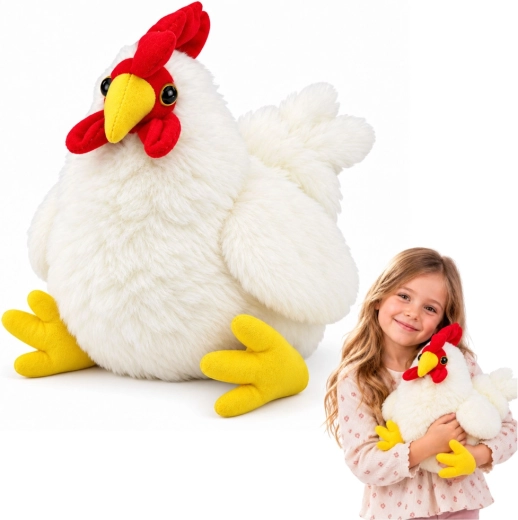 Pliušinė vištelė glaustymuisi 40 cm