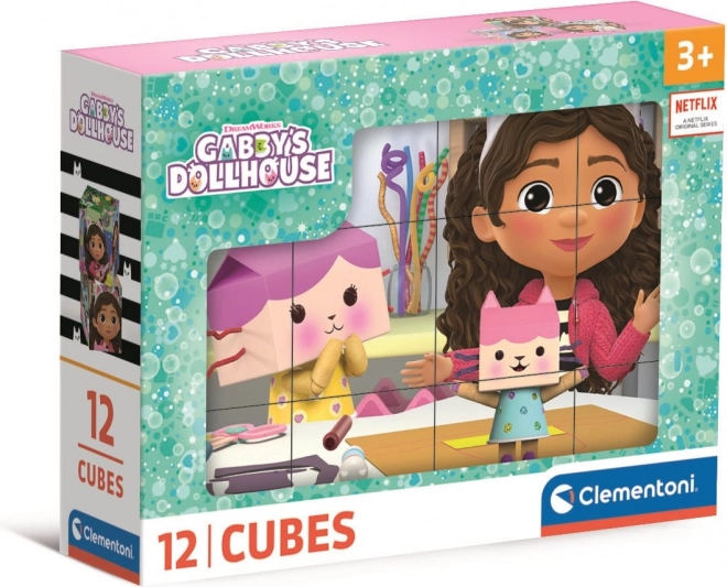 Paveikslėlių kubeliai Gabijos stebuklingi namai – 12 kubelių CLEMENTONI