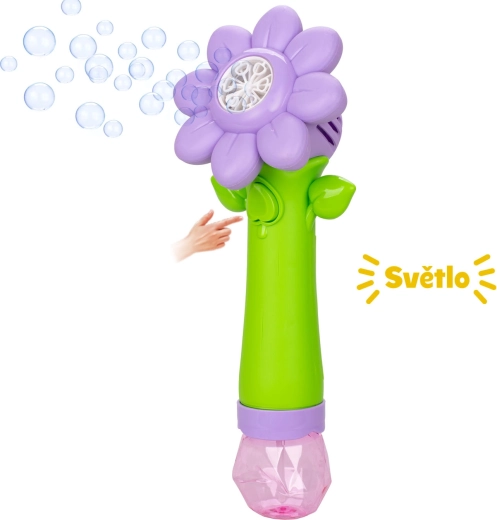 Sun Fun gėlytės formos burbulų aparatas su LED apšvietimu