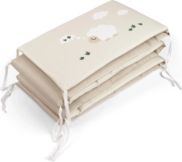 Done by Deer padded cot bumper Tiny farm, Sand