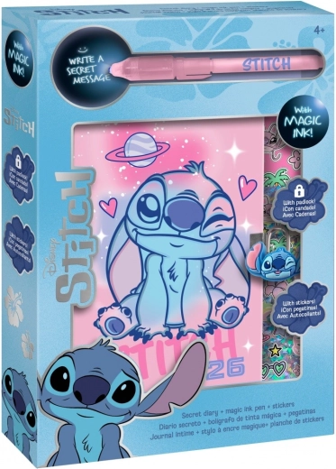 Stitch Secret Diary A4 Gift Set with Magic Pen