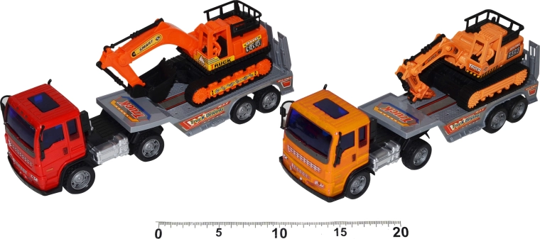 Vilkikas su statybine mašina su inerciniu mechanizmu, 28 cm