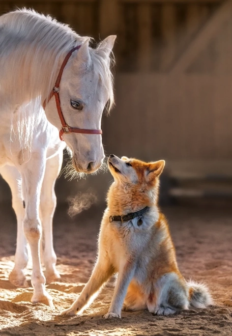 1000-Piece Puzzle Horse and Dog – Unique Friendship