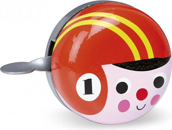 Retro dviračio skambutis raudonas su svirtimi