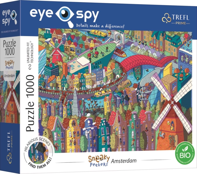 TREFL dėlionė Eye-Spy Sneaky Peekers: Amsterdamas, 1000 dalių