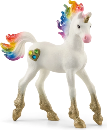 Schleich bayala vaivorykštės vienaragio kumeliukas su širdelėmis