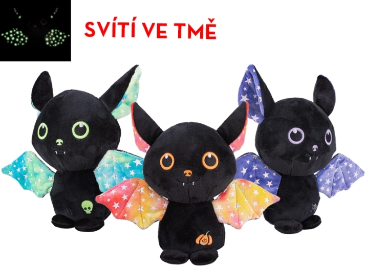 Plush Bat That Glows in the Dark 23 cm