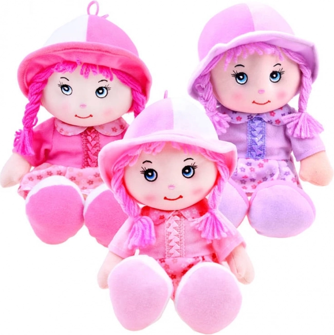 Tekstilinė lėlė Zuzia su skrybėlaite 28 cm