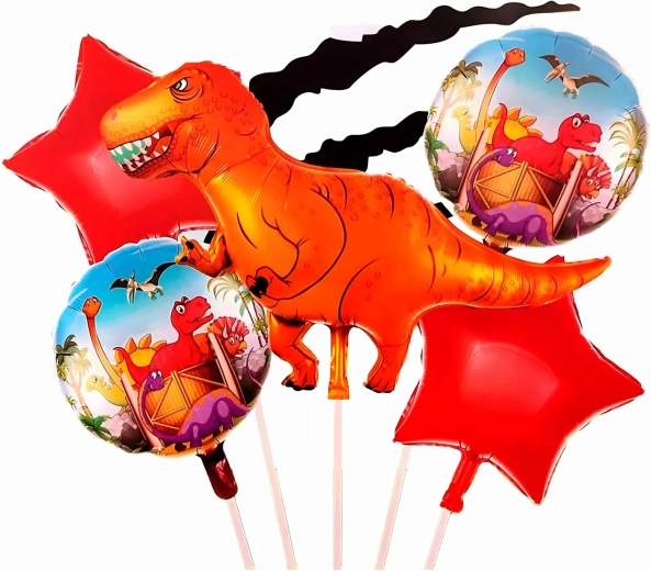 Gimtadienio balionų rinkinys „Dinozauras“, 5 vnt.