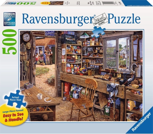 Ravensburger dėlionė „Tėčio dirbtuvė“ XXL 500 dalių