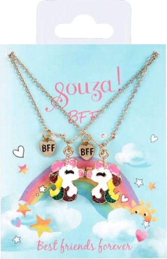 Souza! BFF unicorn necklace gift set - 2 pcs