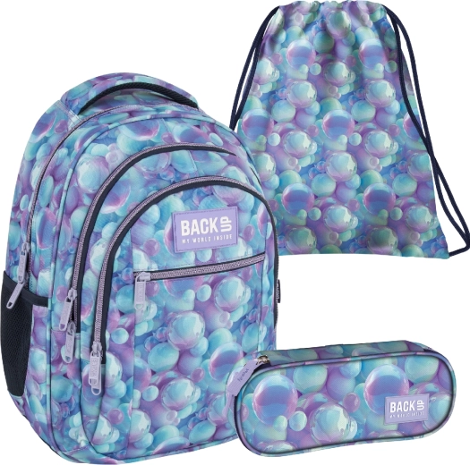 BackUP Bubble AI 3-in-1 School Set – Backpack, Pencil Case and Drawstring Bag