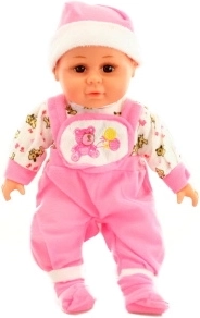 Garsų leliukas su minkištu kūneliu, rožinis