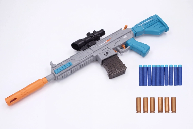 Žaislinis šautuvas Pioneer M416 su putplasčio šoviniais ir tūtelėmis