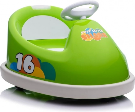 Green children's battery-operated car