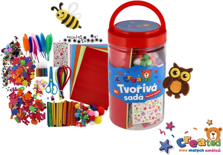 Creative set in a plastic jar 12 × 21 cm
