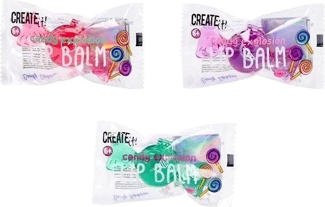 Create It! lūpų balzamas Candy Explosion pakuotėje kaip saldainis