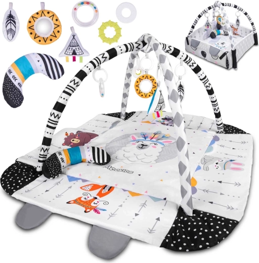 Interaktyvus edukacinis žaidimų kilimėlis 110 × 100 cm RICOKIDS Boho 3-in-1
