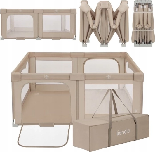 Vaikiškas maniežas LIONELO Florence Easy Fold Beige Sand