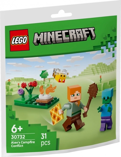 Lego Minecraft – Alex prie laužo
