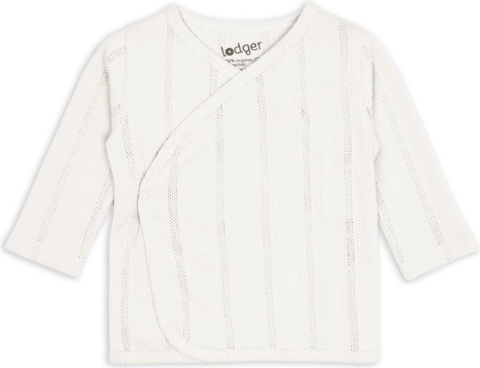 Lodger Pointelle Cream wrap top size 50