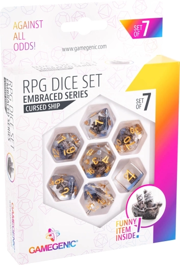Gamegenic daugiabriauniai RPG kauliukai Embraced Series Cursed Ship – 7 vnt. rinkinys