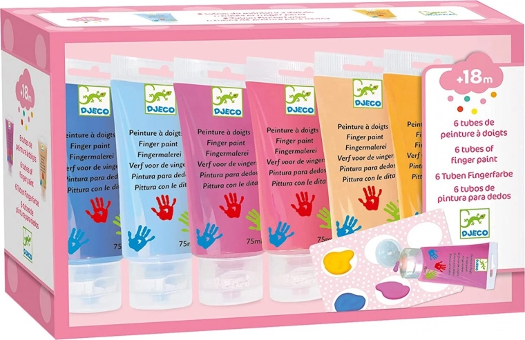 DJECO Finger Paints in Tubes 6×75 ml