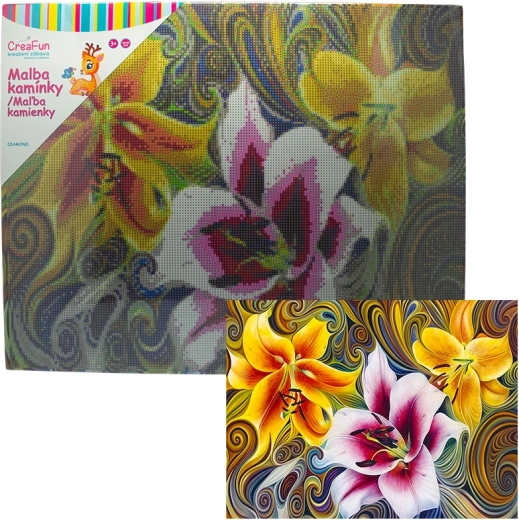 Deimantinis tapymas – gėlės 40 × 50 cm