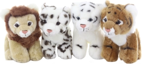 Plush Tiger Cub and Lion Cub 33 cm