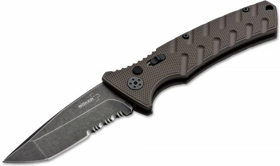 Automatinis peilis BÖKER PLUS Strike Tanto Coyote, stonewash, rudas