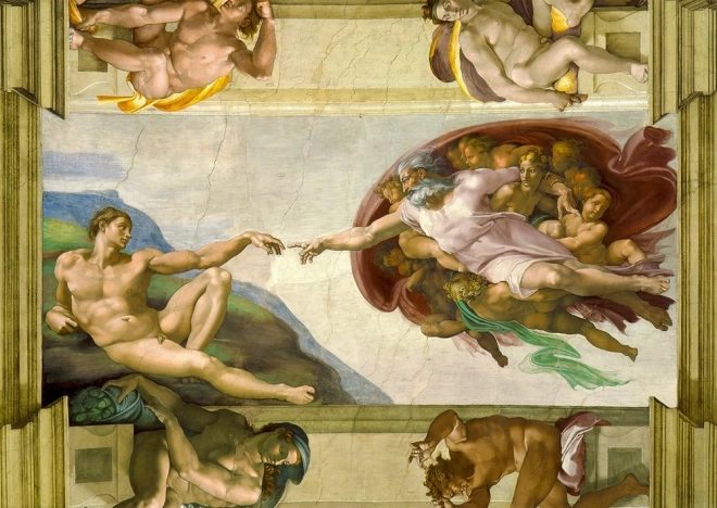 Dėlionė Michelangelo Buonarroti: Adomo sukūrimas, 1000 dalių
