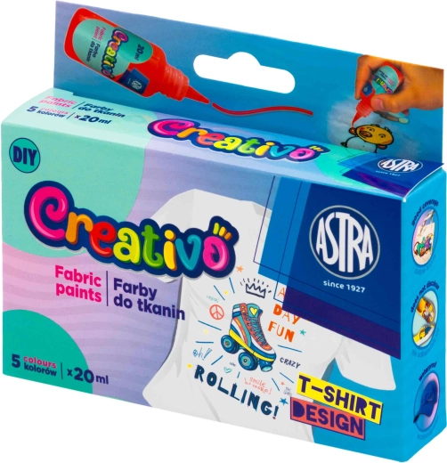 Tekstilės dažai ASTRA CREATIVO 5×20 ml