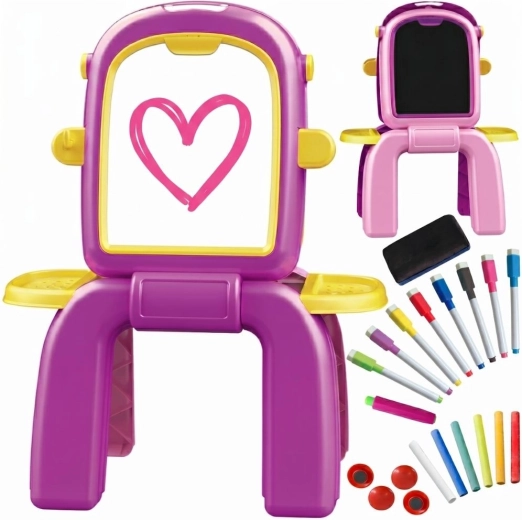 Woopie kids’ double-sided drawing board 2-in-1 with accessories
