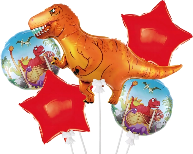 Gimtadienio balionų rinkinys „Dinozauras“, 5 vnt.