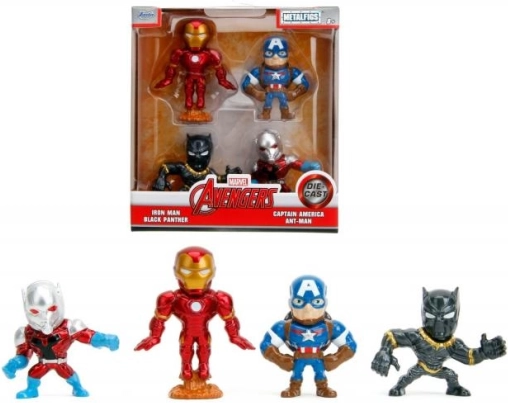 Set of Metal Figures MARVEL AVENGERS 6 cm – 4 pcs