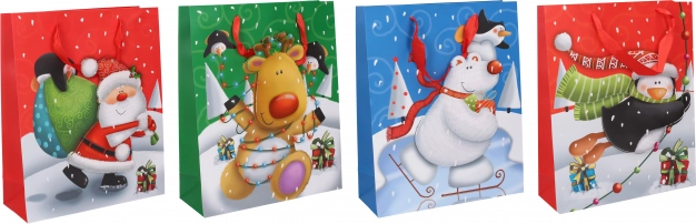 Dovanų maišelis S kalėdinis 17,5 × 23,5 × 8 cm