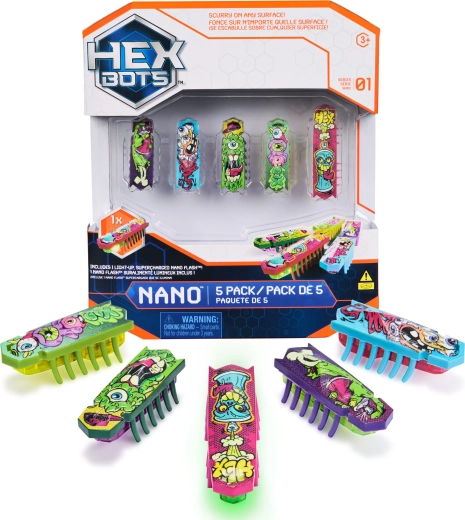 Hexbots Nano rinkinys: 5 mikro robotai iš Spin Master