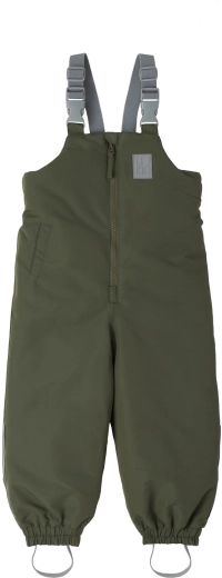 Leokid šiltintos žieminės kelnės su antkrūtiniu Color Block green scape, dydis 86 (18–24 mėn.)