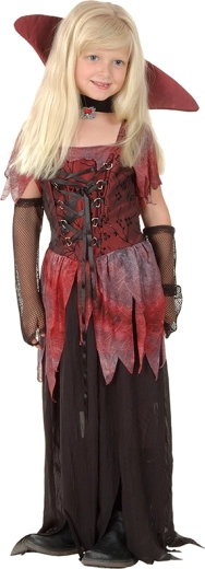 Vaikiškas vampyrės kostiumas 130–140 cm