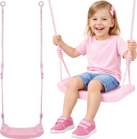 KRUZZEL children's plastic swing, pink