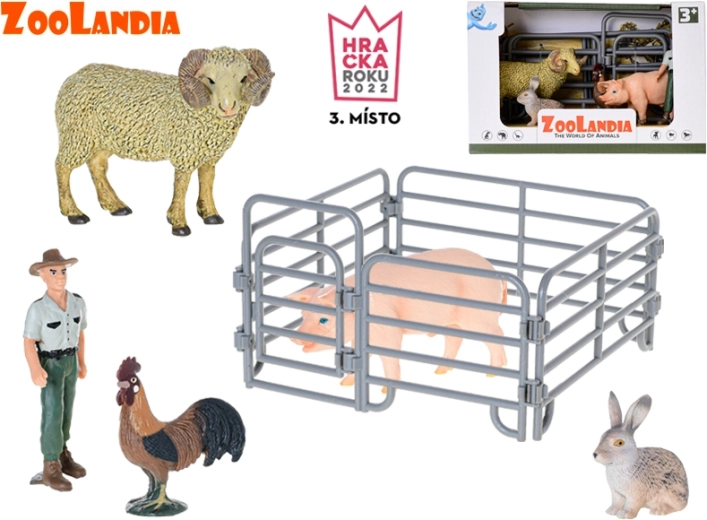 Zoolandia – avinas ir kiaulė su priedais, fermos figūrėlių rinkinys