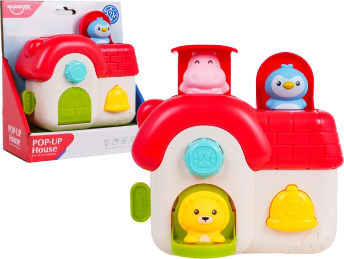 Multifunction playhouse with pop-up animals